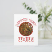 Panang Thai Curry ... Thailand Street Food Briefkaart (Staand voorkant)