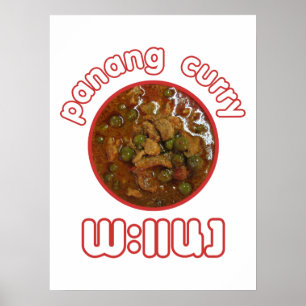 Panang Thai Curry ... Thailand Street Food Poster