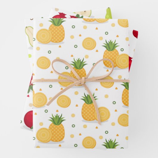 Panassap Pomegranate Pear Wrapping Paper Set van 3 (In situ)