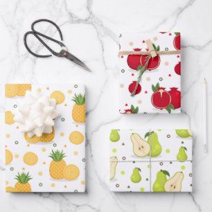 Panassap Pomegranate Pear Wrapping Paper Set van 3