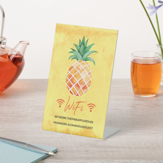 Panasselactivering WiFi Internet Password Island Reclamebord Met Voetstuk (Insitu)