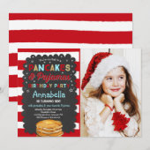 Pancake and Pajamas Birthday Invitation PJ's Party Kaart (Voorkant / Achterkant)