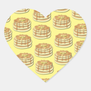 Pancake Birthday Party Flapjack Cute Kinder Hart Sticker