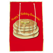 Pancake Birthday Party Flapjack Cute Kinder Medium Cadeauzakje (Achterkant)