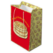 Pancake Birthday Party Flapjack Cute Kinder Medium Cadeauzakje (Achterkant Gekanteld)