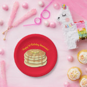 Pancake Birthday Party Flapjack Cute Kinder Papieren Bordje (Feest)