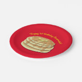 Pancake Birthday Party Flapjack Cute Kinder Papieren Bordje (Gekanteld)