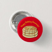 Pancake Birthday Party Flapjack Cute Kinder Ronde Button 3,2 Cm (Voorkant /achterkant)