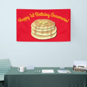 Pancake Birthday Party Flapjack Cute Kinder Spandoek (Beurs)