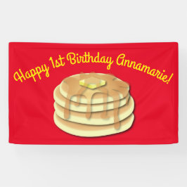 Pancake Birthday Party Flapjack Cute Kinder Spandoek