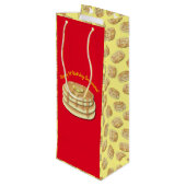Pancake Birthday Party Flapjack Cute Kinder Wijn Cadeautas (Achterkant Gekanteld)