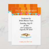 Pancake Breakfast Fundraiser Uitnodiging (Voorkant / Achterkant)