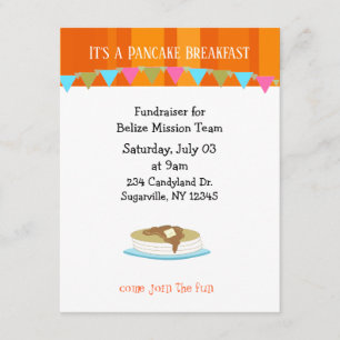 Pancake Breakfast Fundraiser Uitnodiging