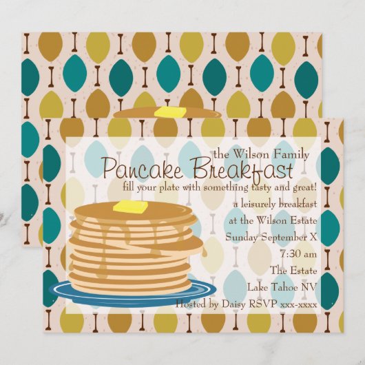 Pancake Breakfast Kaart (Voorkant / Achterkant)