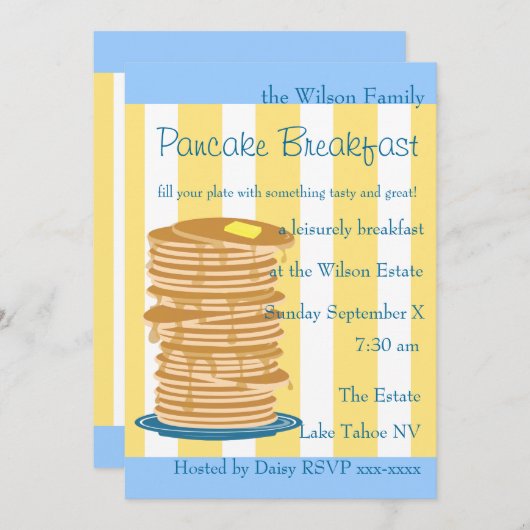 Pancake Breakfast Kaart (Voorkant / Achterkant)