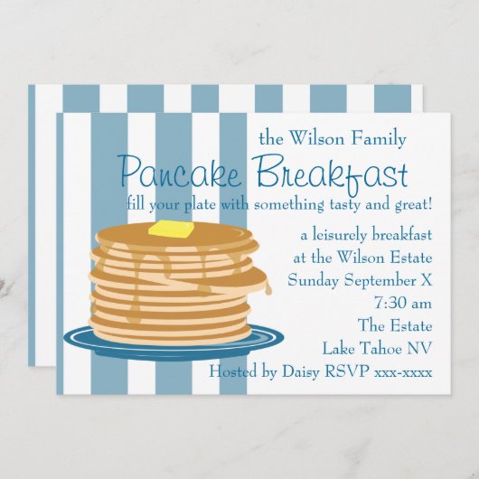 Pancake Breakfast Kaart (Voorkant / Achterkant)