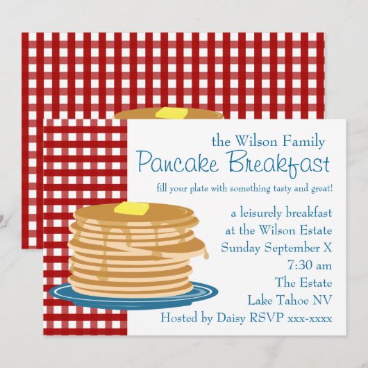 Pancake Breakfast Kaart (Voorkant / Achterkant)