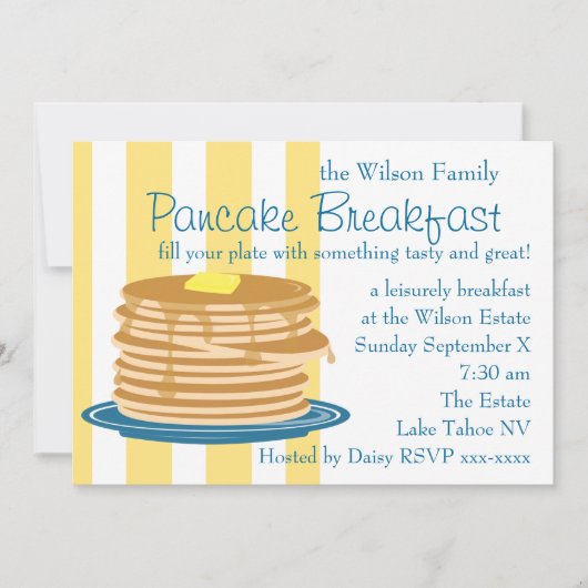 Pancake Breakfast Kaart (Voorkant)