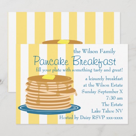 Pancake Breakfast Kaart (Voorkant / Achterkant)