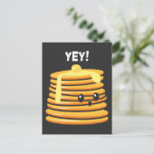 Pancake Breakfast Meal Foodie Pastry Chef Briefkaart (Staand voorkant)