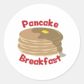 Pancake Breakfast Ronde Sticker (Voorkant)