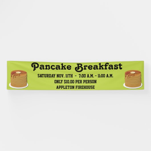 Pancake Breakfast Spandoek (Horizontaal)