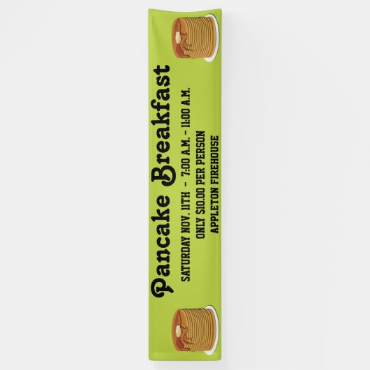 Pancake Breakfast Spandoek (Verticaal)