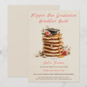 Pancake Brunch Graduation Celebration Invitation Kaart (Voorkant / Achterkant)