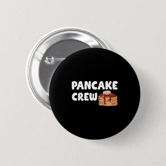 Pancake Crew Funny Pancake Lover Pancake Christmas Ronde Button 5,7 Cm (Voorkant /achterkant)