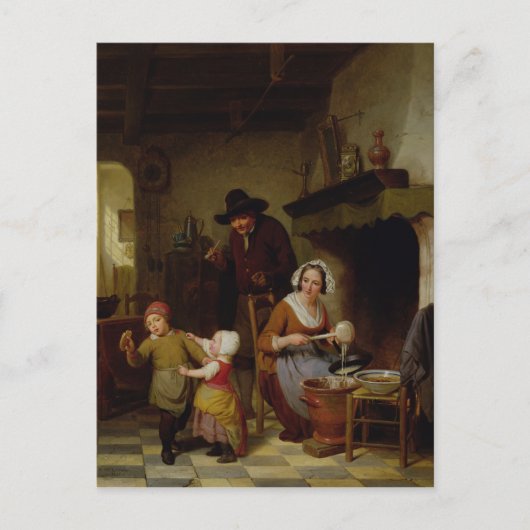Pancake Day, 1845 Briefkaart (Voorkant)