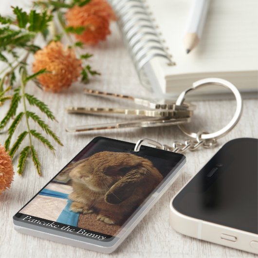 Pancake de Bunny-sleutelhanger Sleutelhanger (Voorkant Rechts)