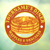 Pancake Diner Sjabloon Window Cling Raamsticker (Vel 3)
