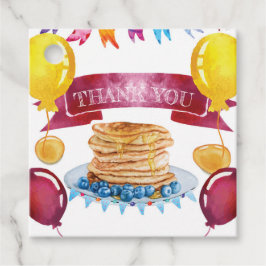 Pancake en Pajamas Birthday Bedankjes Labels