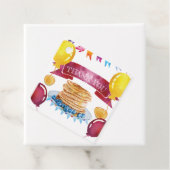 Pancake en Pajamas Birthday Bedankjes Labels (In situ)