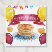 Pancake en Pajamas Birthday Bedankjes Labels (Voorkant)