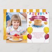 Pancake en Pajamas Birthday Bedankkaart (Voorkant / Achterkant)