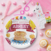 Pancake en Pajamas Birthday Papieren Bordje (Feest)