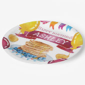 Pancake en Pajamas Birthday Papieren Bordje (Gekanteld)