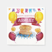 Pancake en Pajamas Birthday Servet (Voorkant)