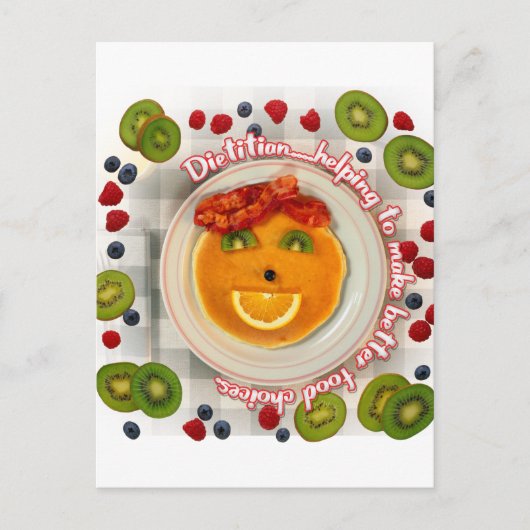 PANCAKE FACE DIETITITITIAN BRIEFKAART (Voorkant)