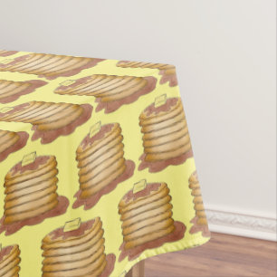 Pancake Flapjacks Johnnycakes Syrup Breakfast Food Tafelkleed