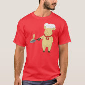 Pancake Flipping Pig Chef T-shirt (Voorkant)
