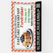 PANCAKE Fondsenwerving PTO PTA Kerk Banner (Verticaal)
