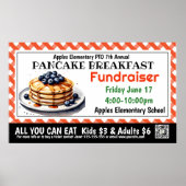 PANCAKE Fondsenwerving PTO PTA Kerk Banner Poster (Voorkant)
