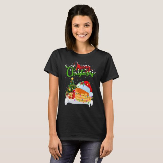 Pancake Food Xmas Decorations Santa Pancake Christ T-shirt (Voorkant volledig)