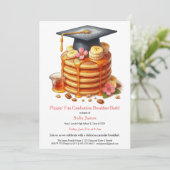 Pancake Graduation Breakfast Celebration Kaart (Staand voorkant)