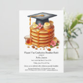 Pancake Graduation Breakfast Celebration Kaart (Staand voorkant)