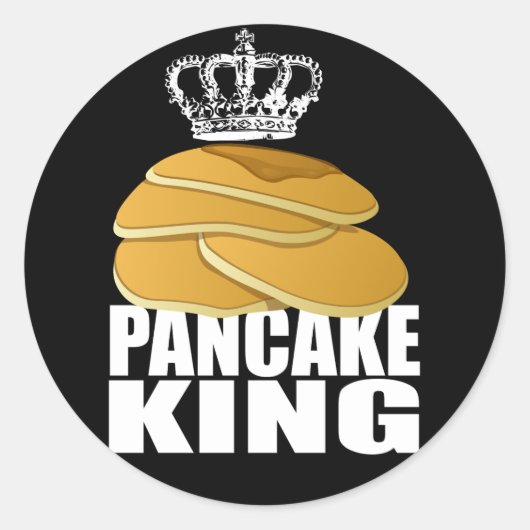 Pancake King Ronde Sticker (Voorkant)
