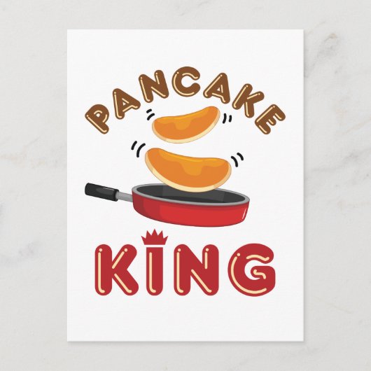 Pancake King zaterzaterdag Morning Pancakes Briefkaart (Voorkant)