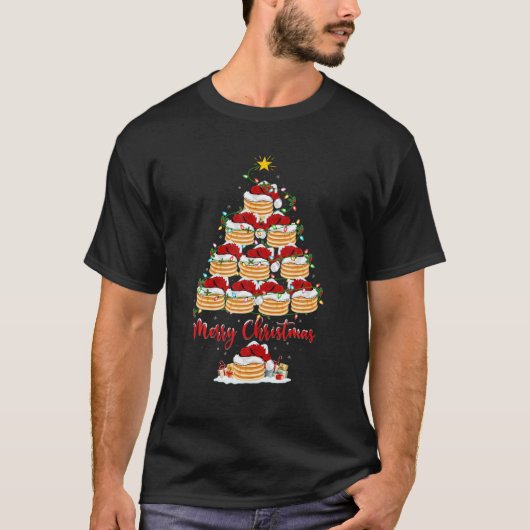 Pancake Lover Xmas Matching Santa Pancake Christma T-shirt (Voorkant)